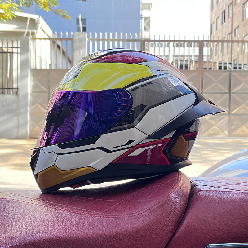 KTVMOTO Full Face Motorcycle Helmet with Clear Visor for Street Riding-I231