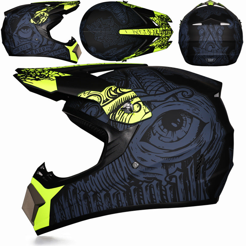 Full-face helmet for motocross and go-karting-I166