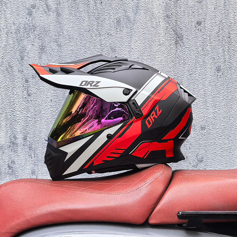 KTVMOTO Single-visor off-road helmet for street and off-road use-I226