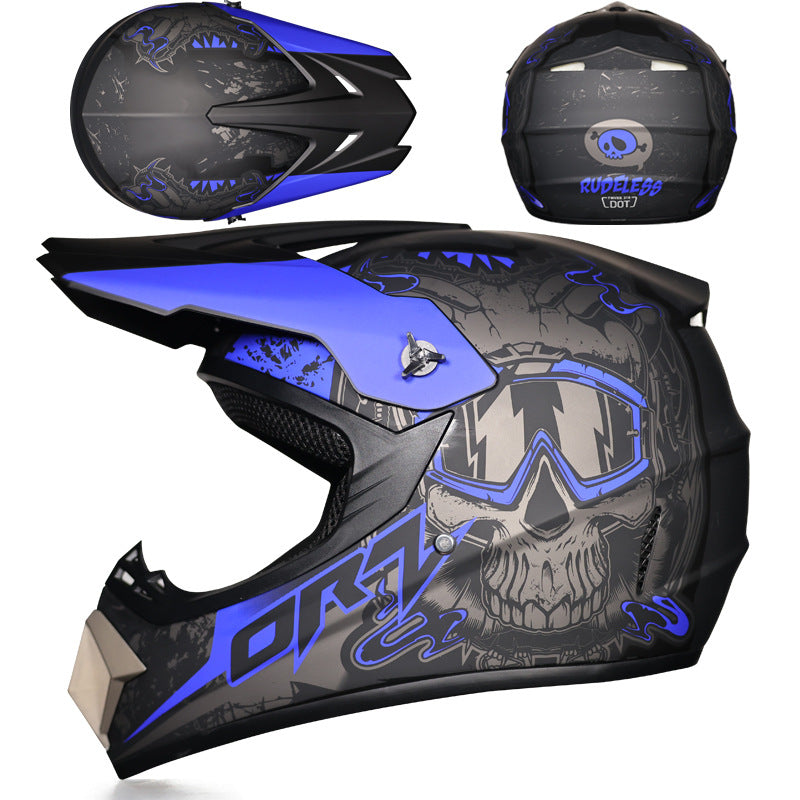 KTVMOTO Graphic Motocross Helmet with Peak Visor for Dirt Bike Riding-I234