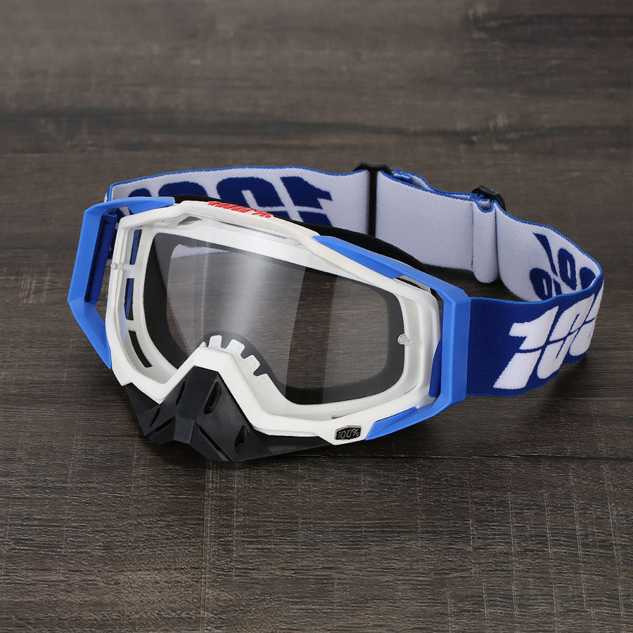KTVMOTO Impact-resistant blue motocross goggles-H09