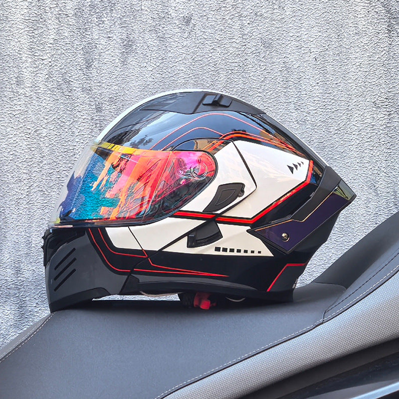 KTVMOTO Modular Full Face Motorcycle Helmet with Flip-Up Design-I253