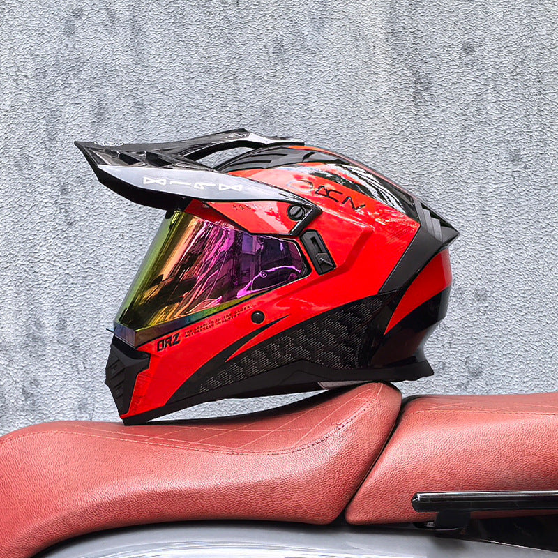 KTVMOTO Single-visor off-road helmet for street and off-road use-I226