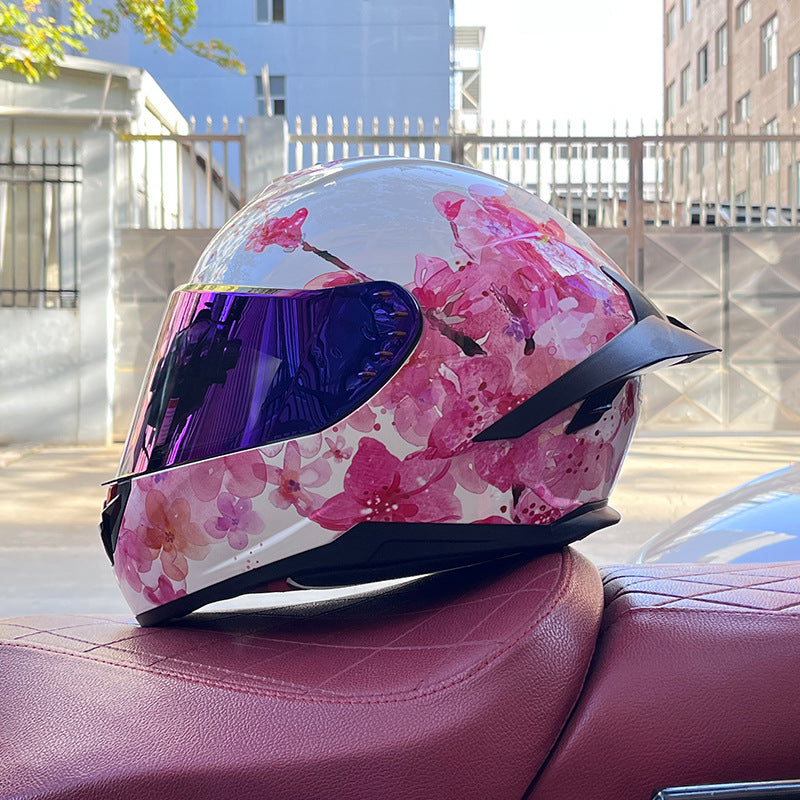 KTVMOTO Full Face Motorcycle Helmet with Clear Visor for Street Riding-I231