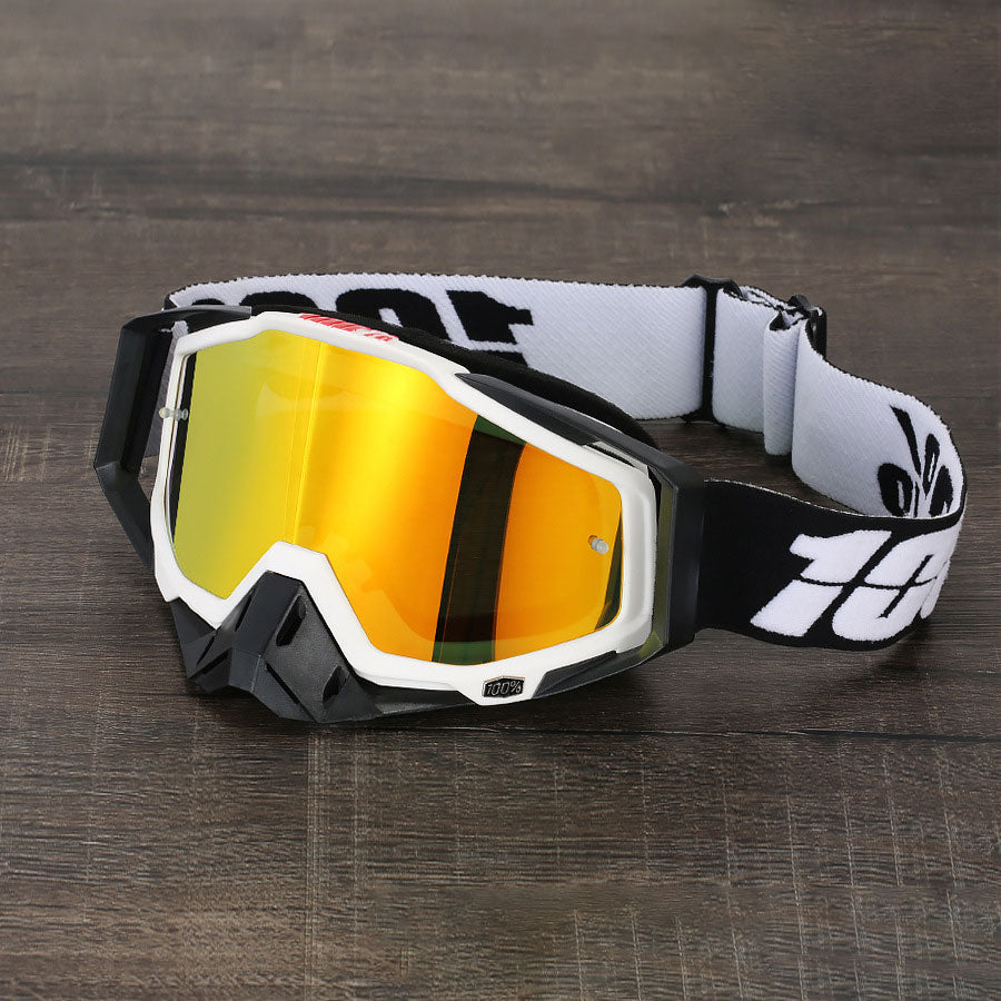 KTVMOTO Black-White, and Grey Off-Road Motorcycle Goggles-H06