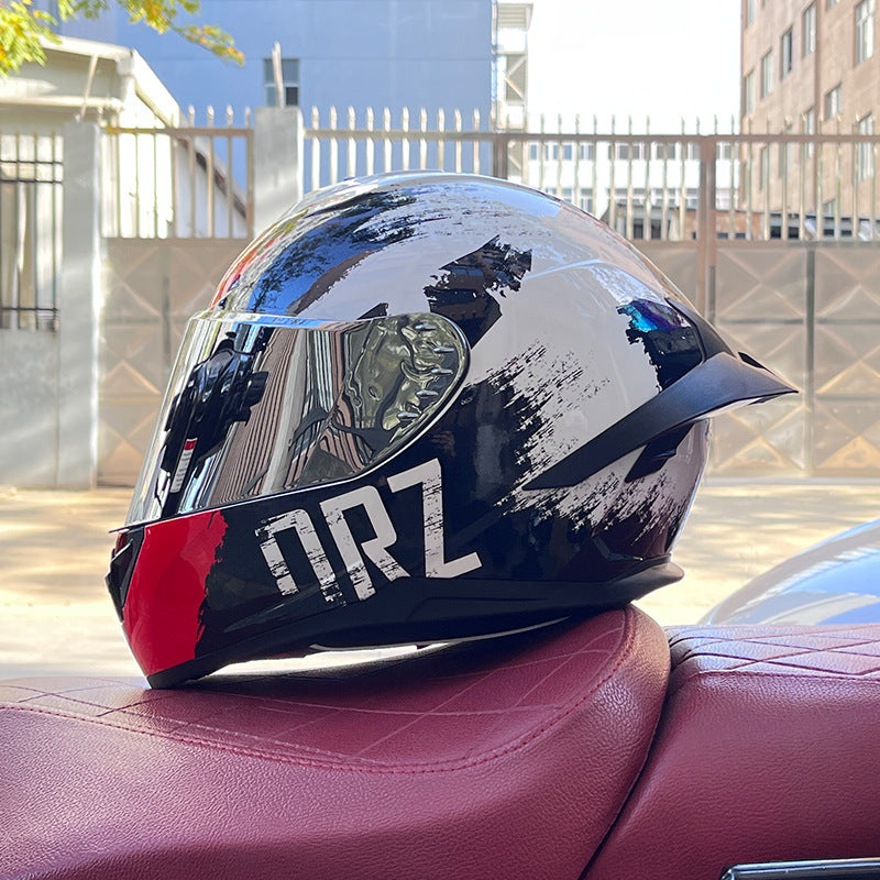 KTVMOTO Full Face Motorcycle Helmet with Clear Visor for Street Riding-I231