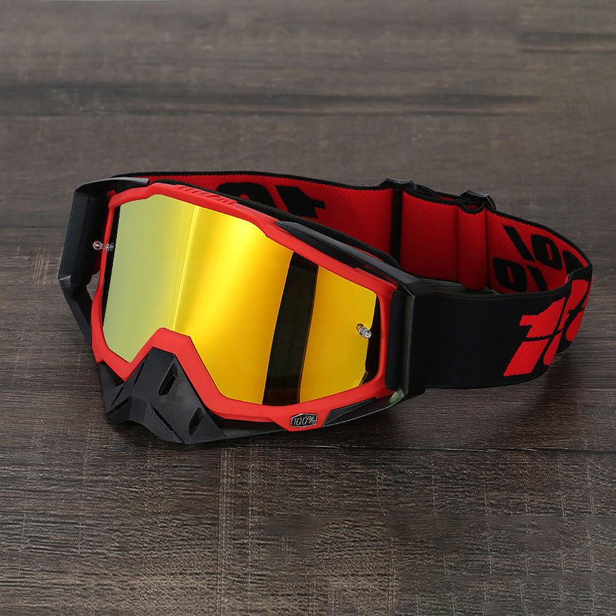 KTVMOTO Unisex Motocross Goggles – Red Tones-H07