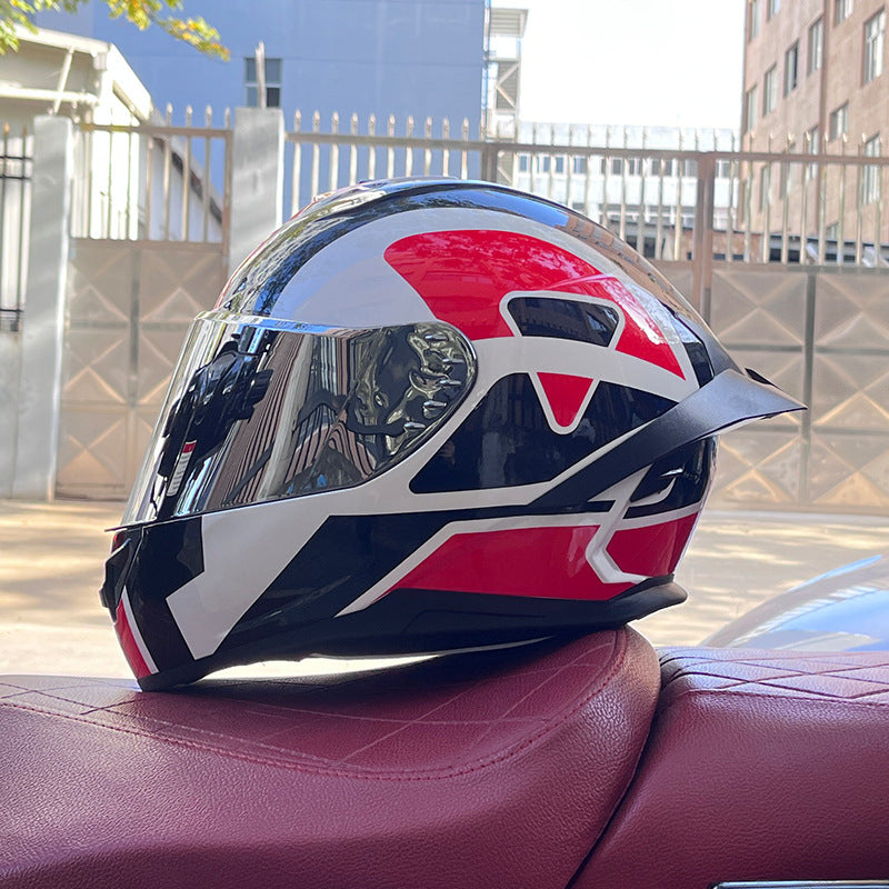 KTVMOTO Full Face Motorcycle Helmet with Clear Visor for Street Riding-I231