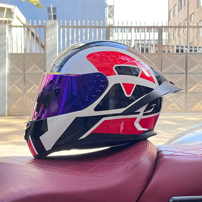 KTVMOTO Full Face Motorcycle Helmet with Clear Visor for Street Riding-I231