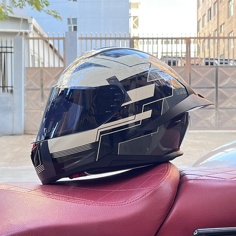 KTVMOTO Full Face Motorcycle Helmet with Clear Visor for Street Riding-I231