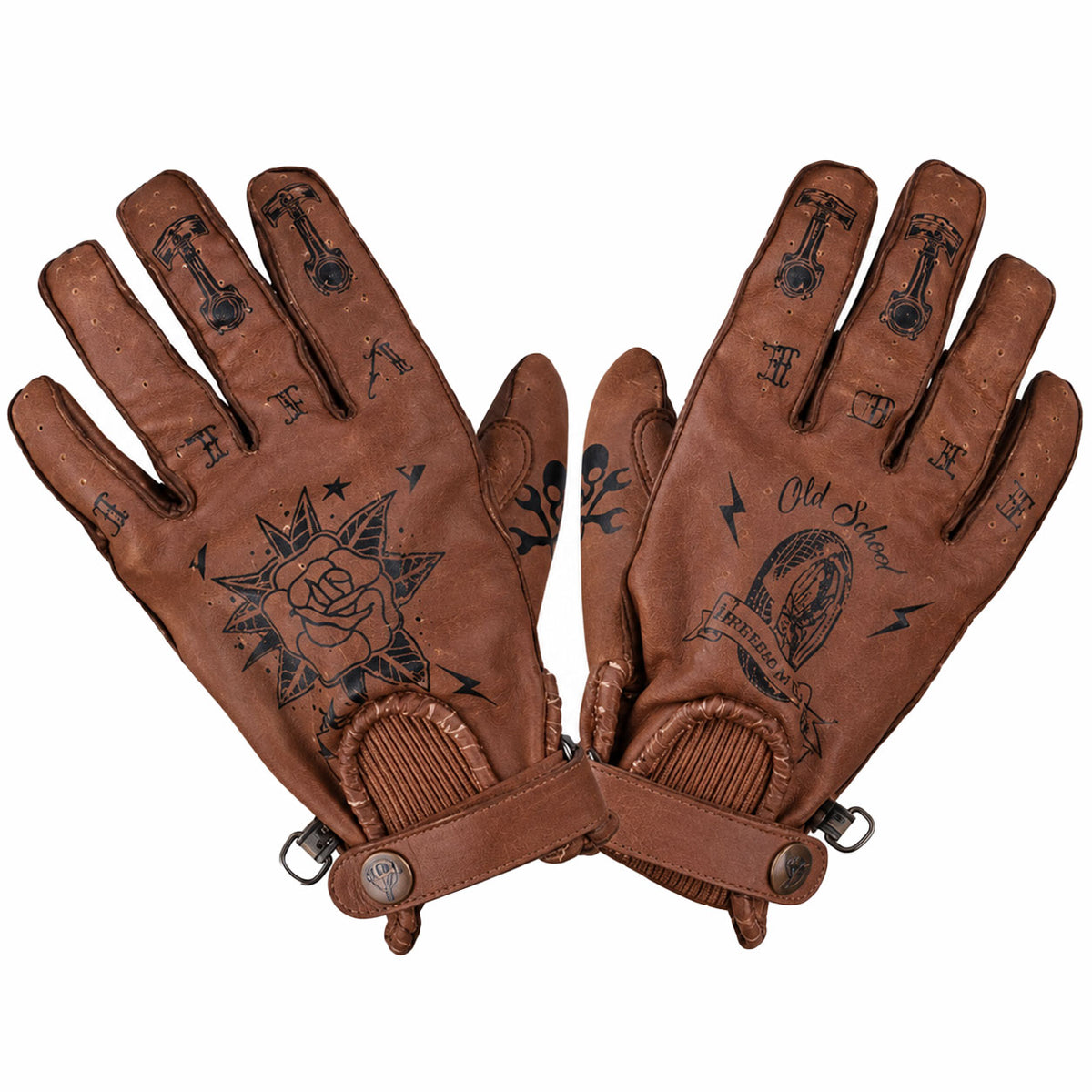 Retro Harley-Style Full-Finger Motorcycle Gloves-G43