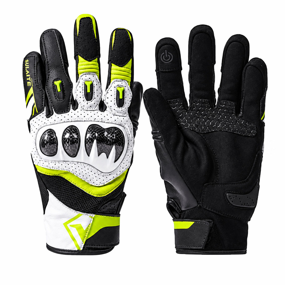 3K Carbon Fiber Shock-Resistant Two-Finger Touchscreen Cycling Gloves - G25