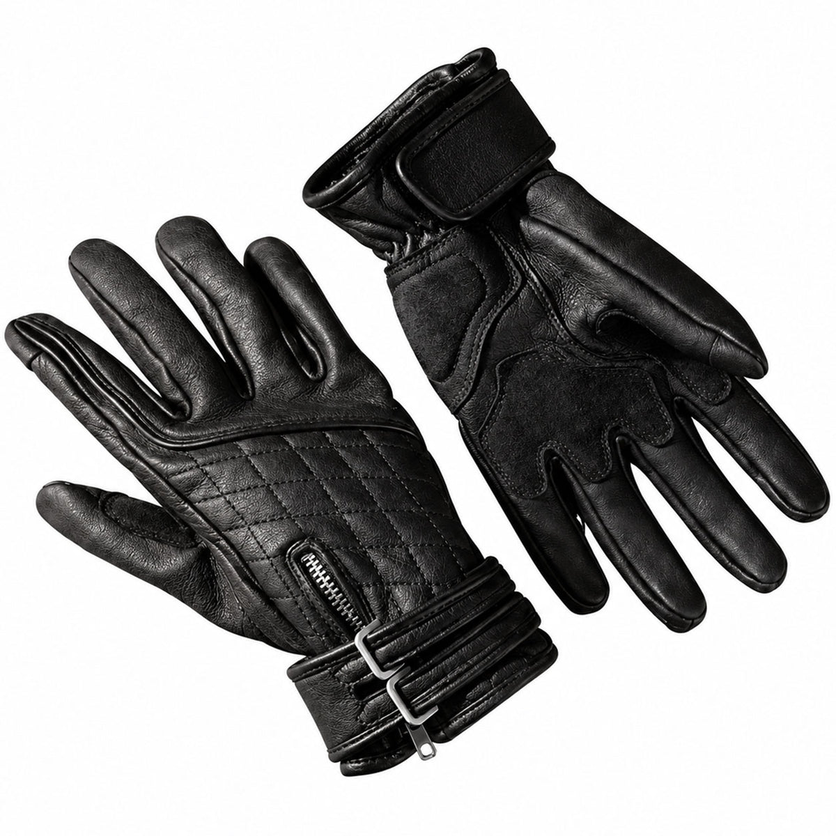 Retro Diamond-Quilted Genuine Leather Long Gloves-G53