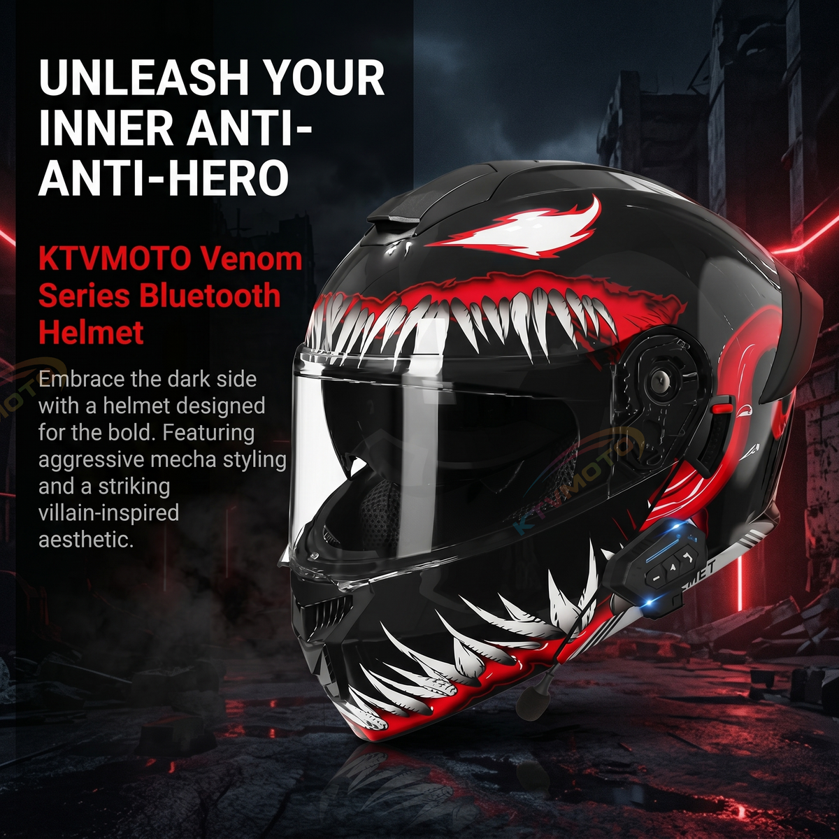 Bluetooth flip-top motorcycle helmet-I104