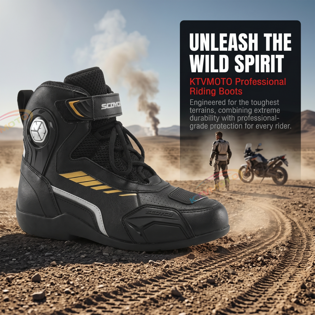 Professional wear-resistant motorcycle riding boots-K62