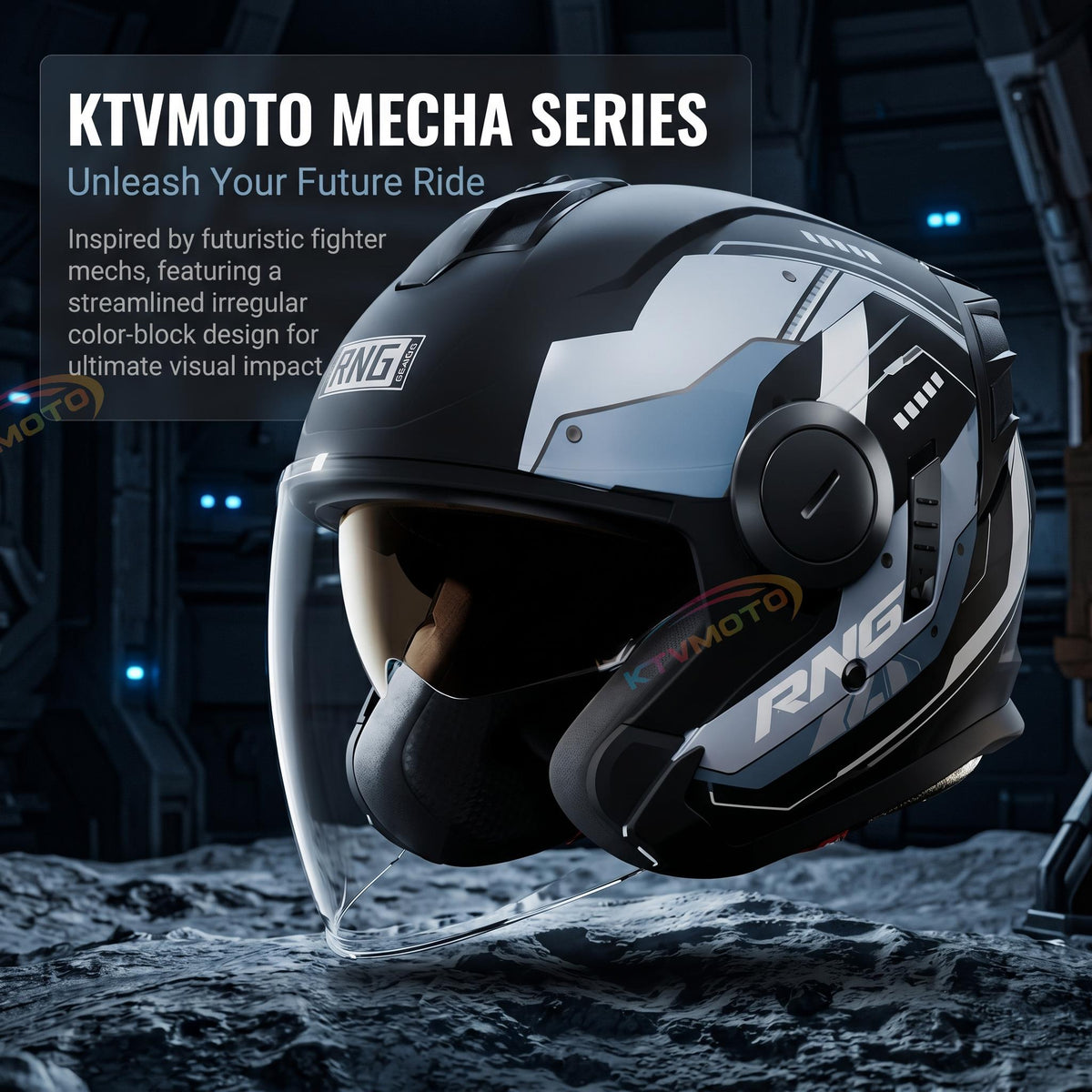 Motorcycle helmet with high-definition dual lenses-I77