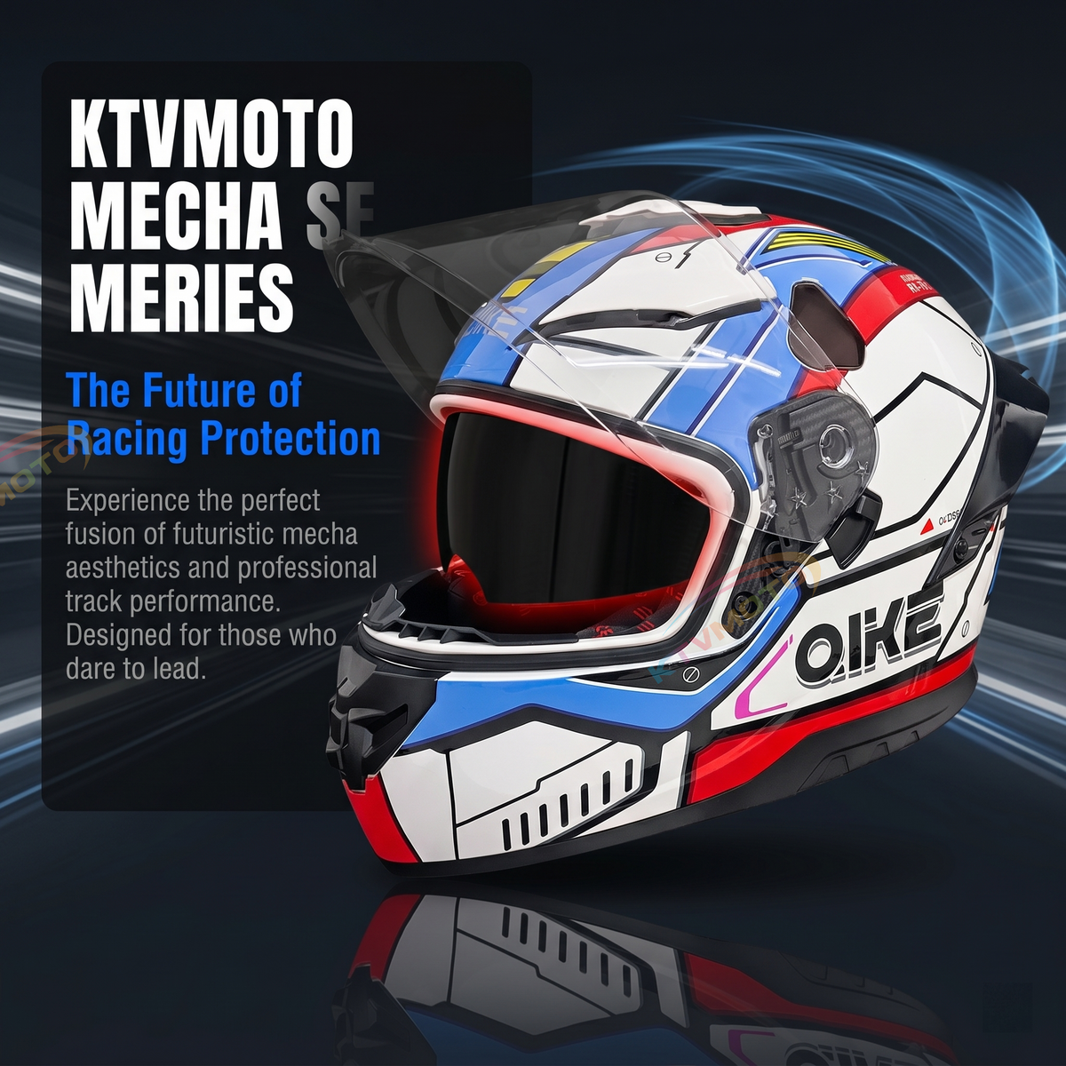 Cool Dual-Lens Full-Face Motorcycle Helmet-I110