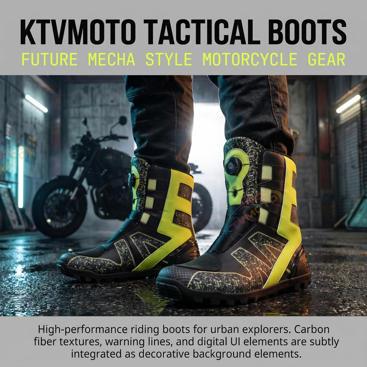 Motorcycle safety riding boots-K154