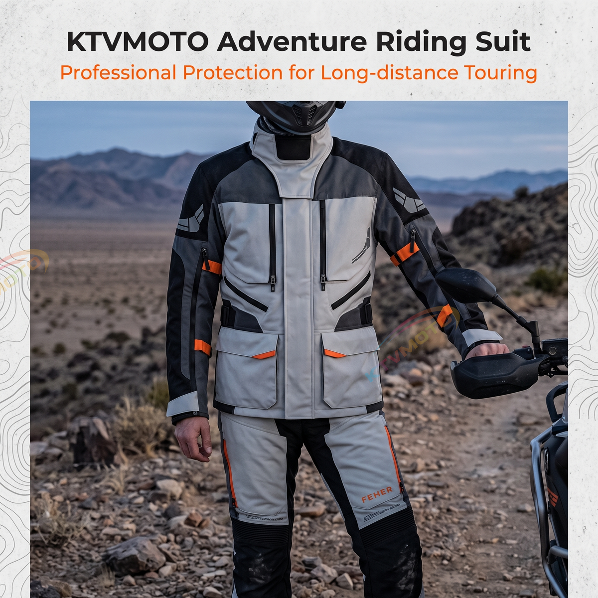 Windproof and waterproof motorcycle riding suit/rally suit-J63