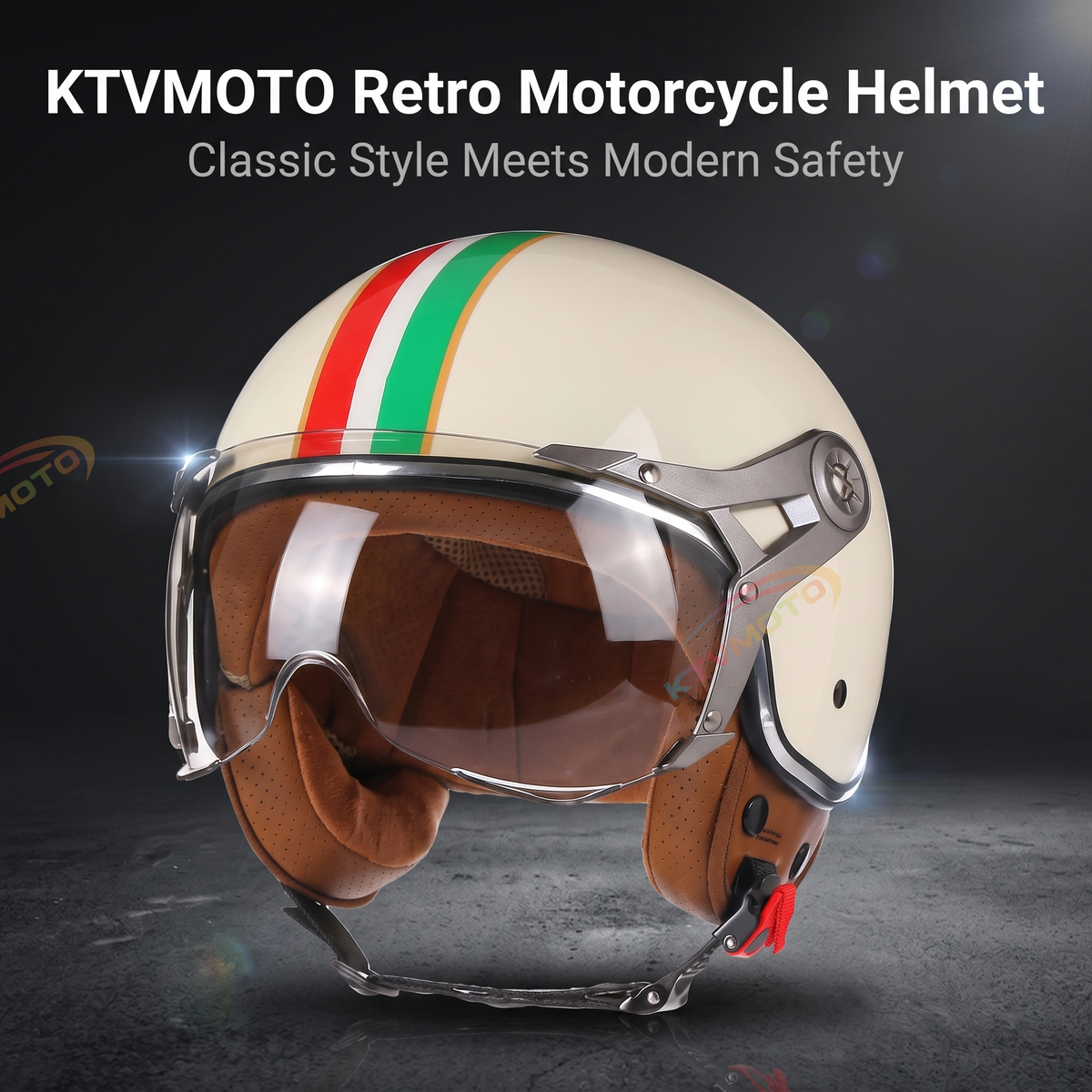 Retro-style Motorcycle helmets for all seasons-I144