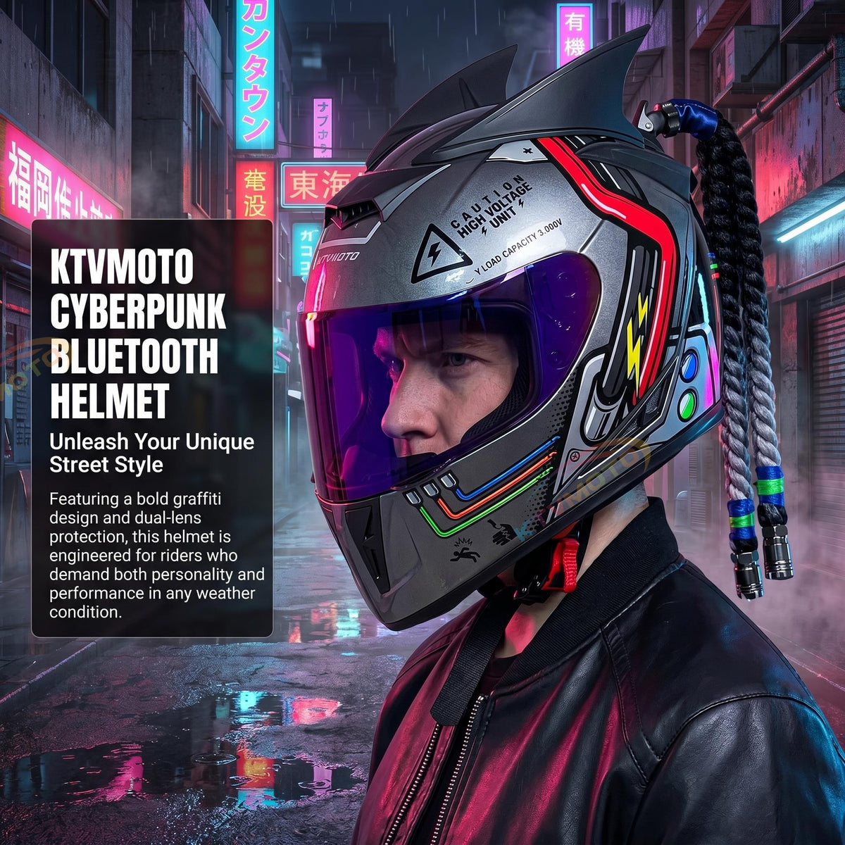 Dual-lens Bluetooth personalized helmet-I68