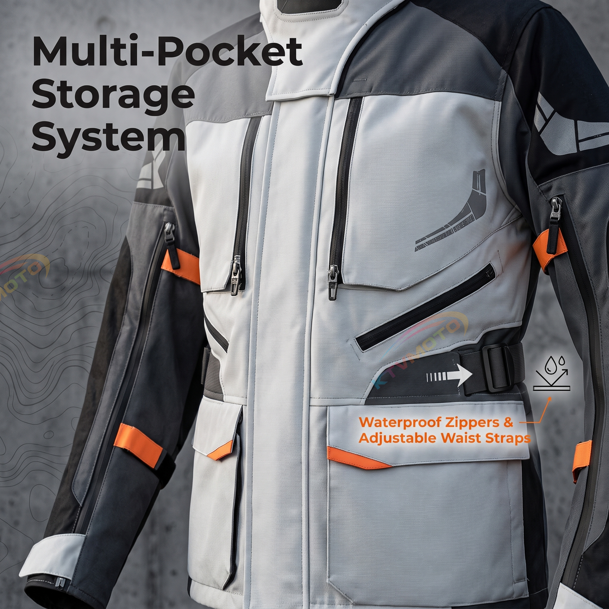 Windproof and waterproof motorcycle riding suit/rally suit-J63