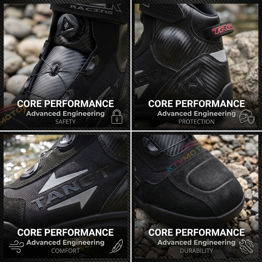 Waterproof mesh motorcycle road riding boots-K59
