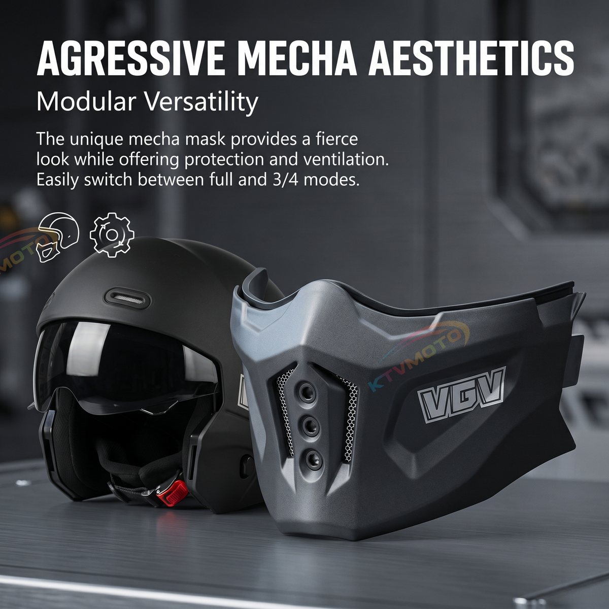 Dual-Mode Tactical Motorcycle Helmet (Bluetooth Compatible)-I90