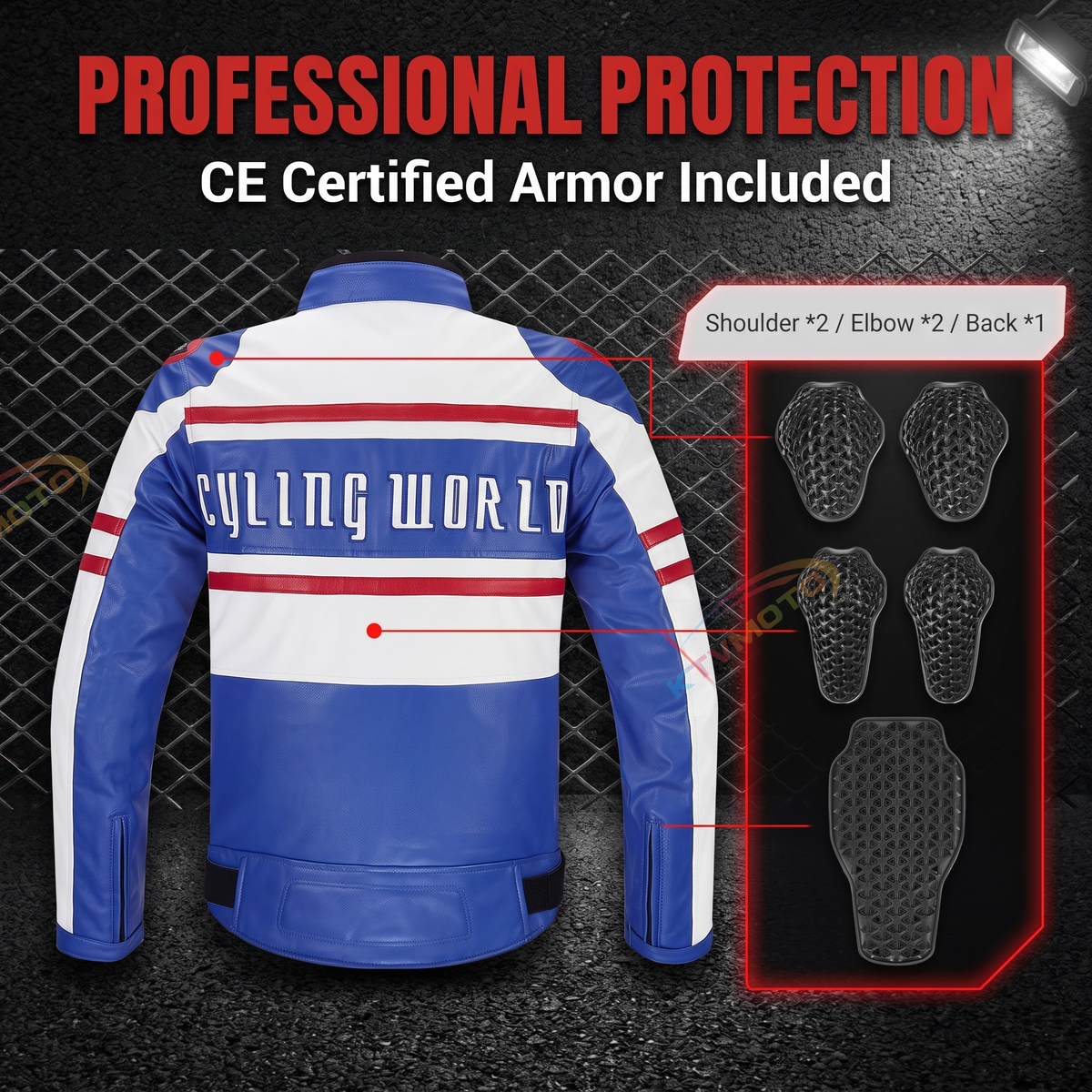 CE Motorcycle riding clothes and leather jacket-J71