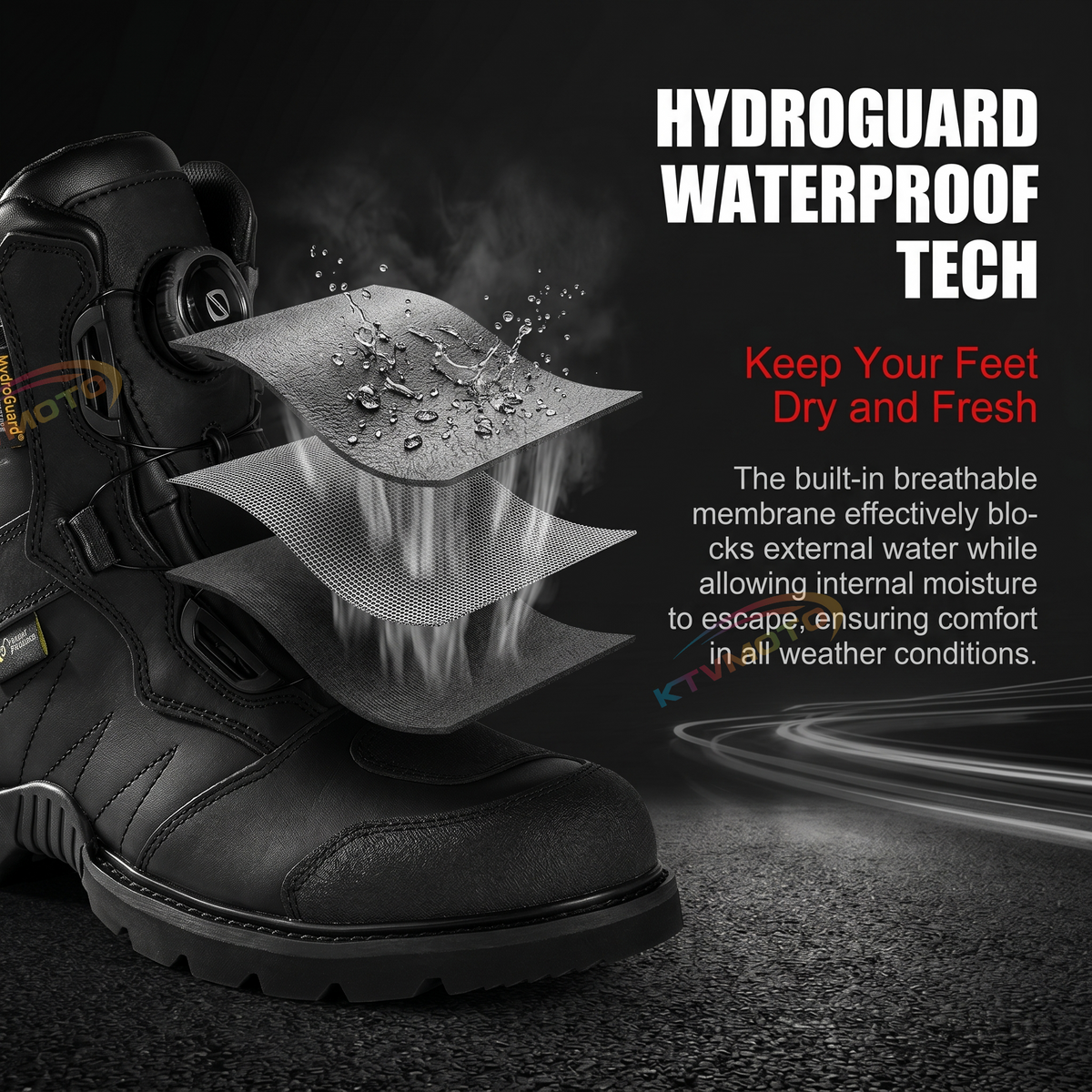 Waterproof Motorcycle Riding Boots-K30