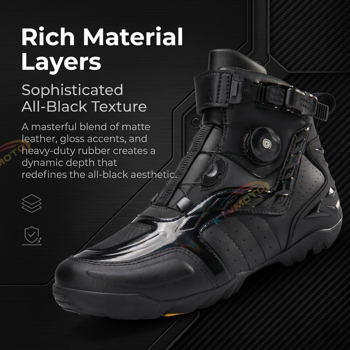 High-top motorcycle riding shoes-K124