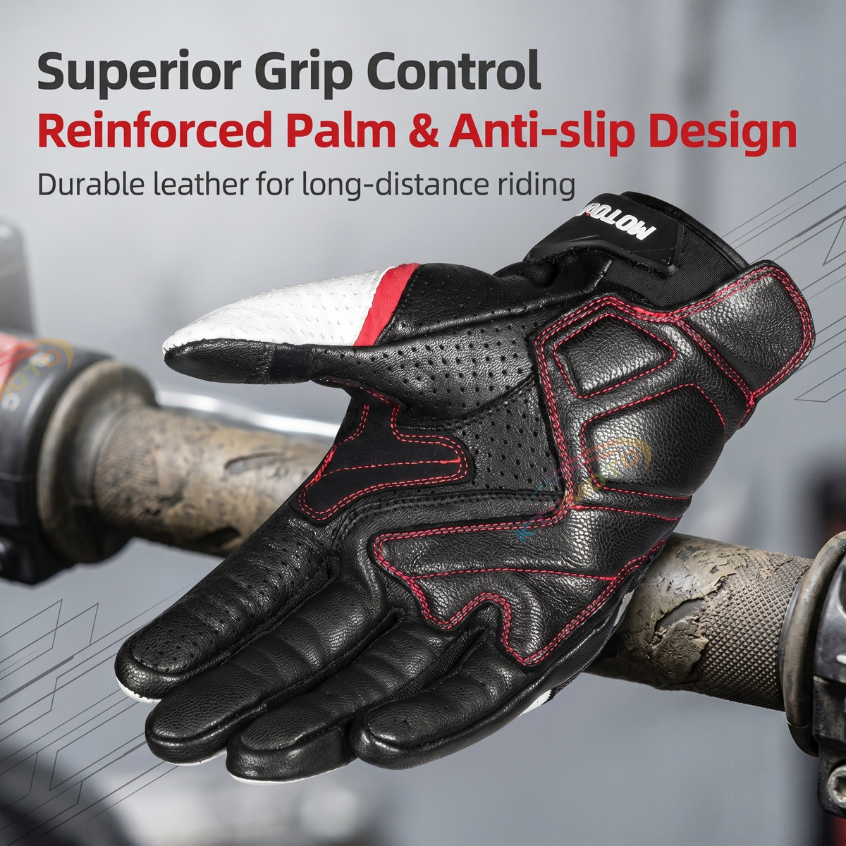 Breathable leather gloves with carbon fiber protective layer-G67