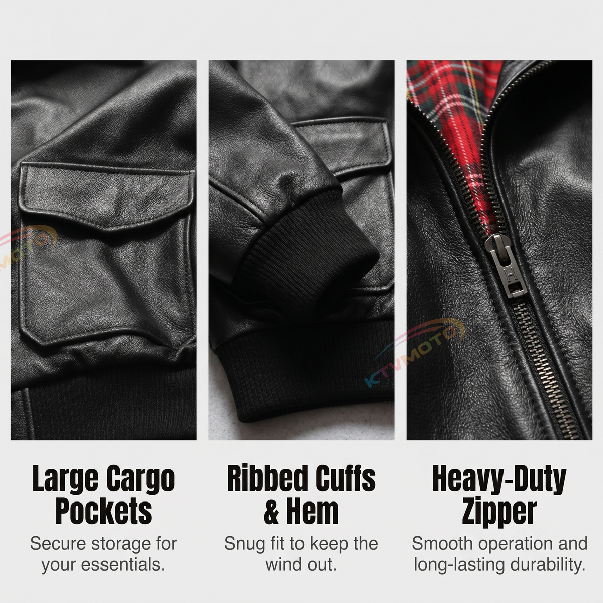 G1 Genuine Leather Bomber Jacket - A49