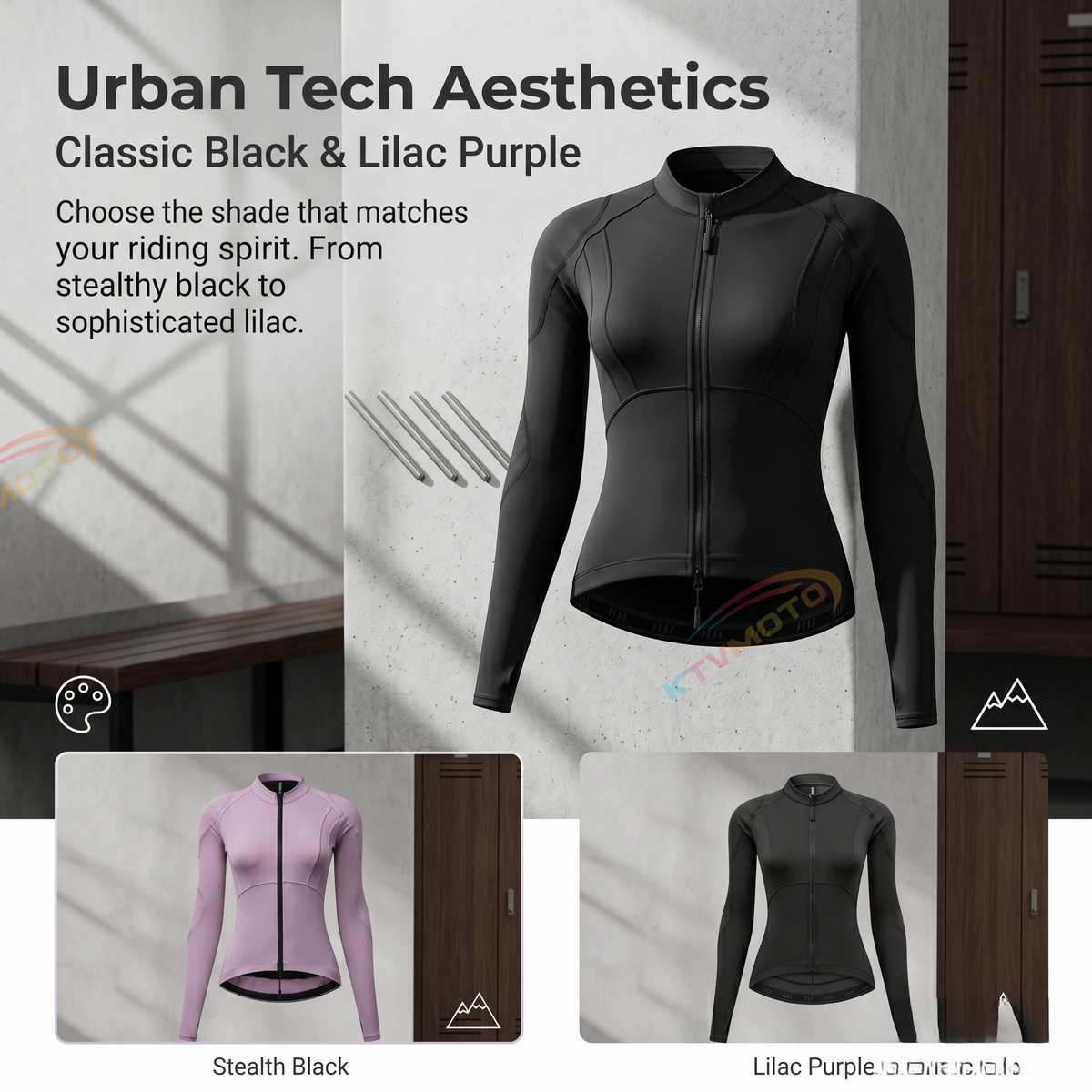 Women's slim-fit motorcycle suit-J42