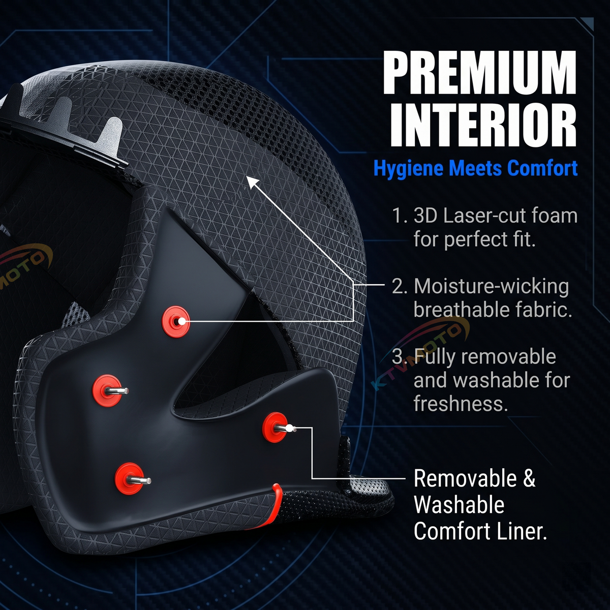 Dual-lens motorcycle helmet-I100