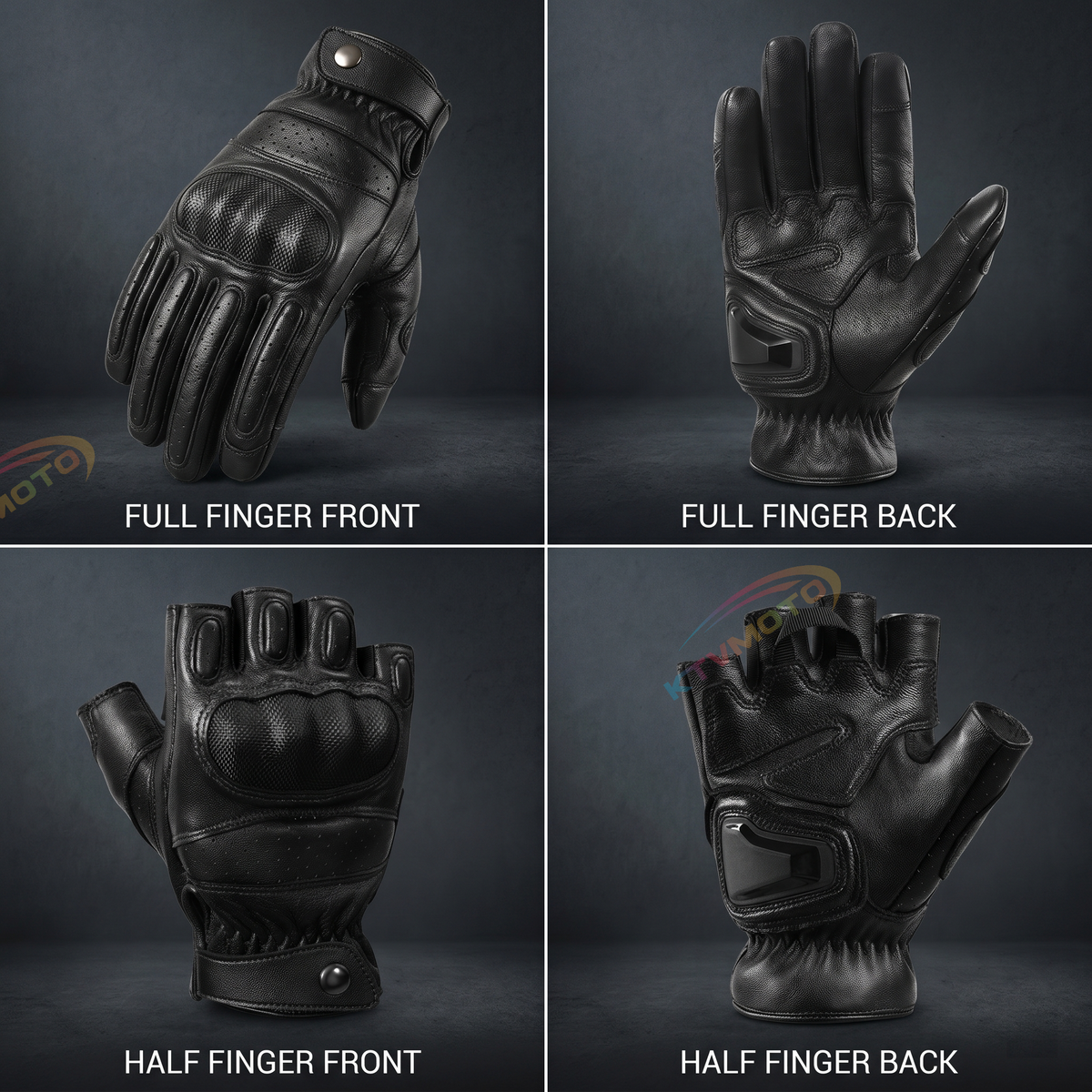 Genuine leather touchscreen non-slip motorcycle gloves-G57