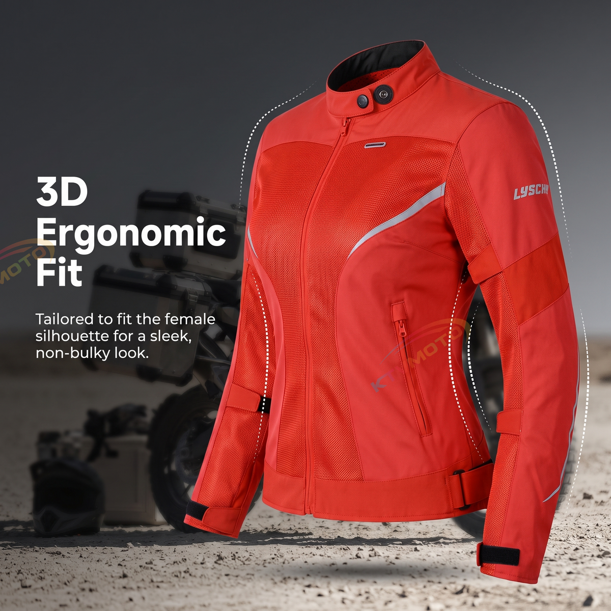 Women's motorcycle riding suit with breathable mesh（CE2）-J81