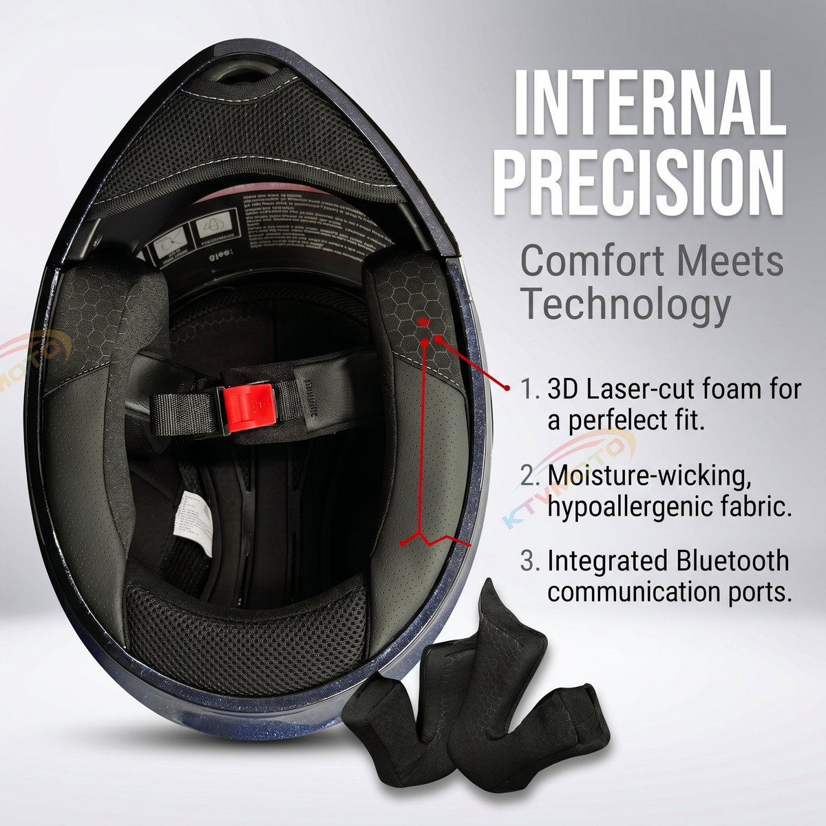 Modular Motorcycle Helmet with Dual Visor-I122