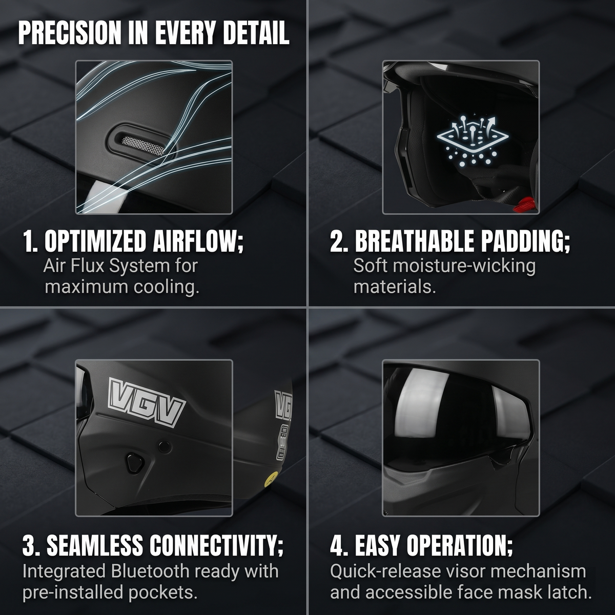 Dual-Mode Tactical Motorcycle Helmet (Bluetooth Compatible)-I90