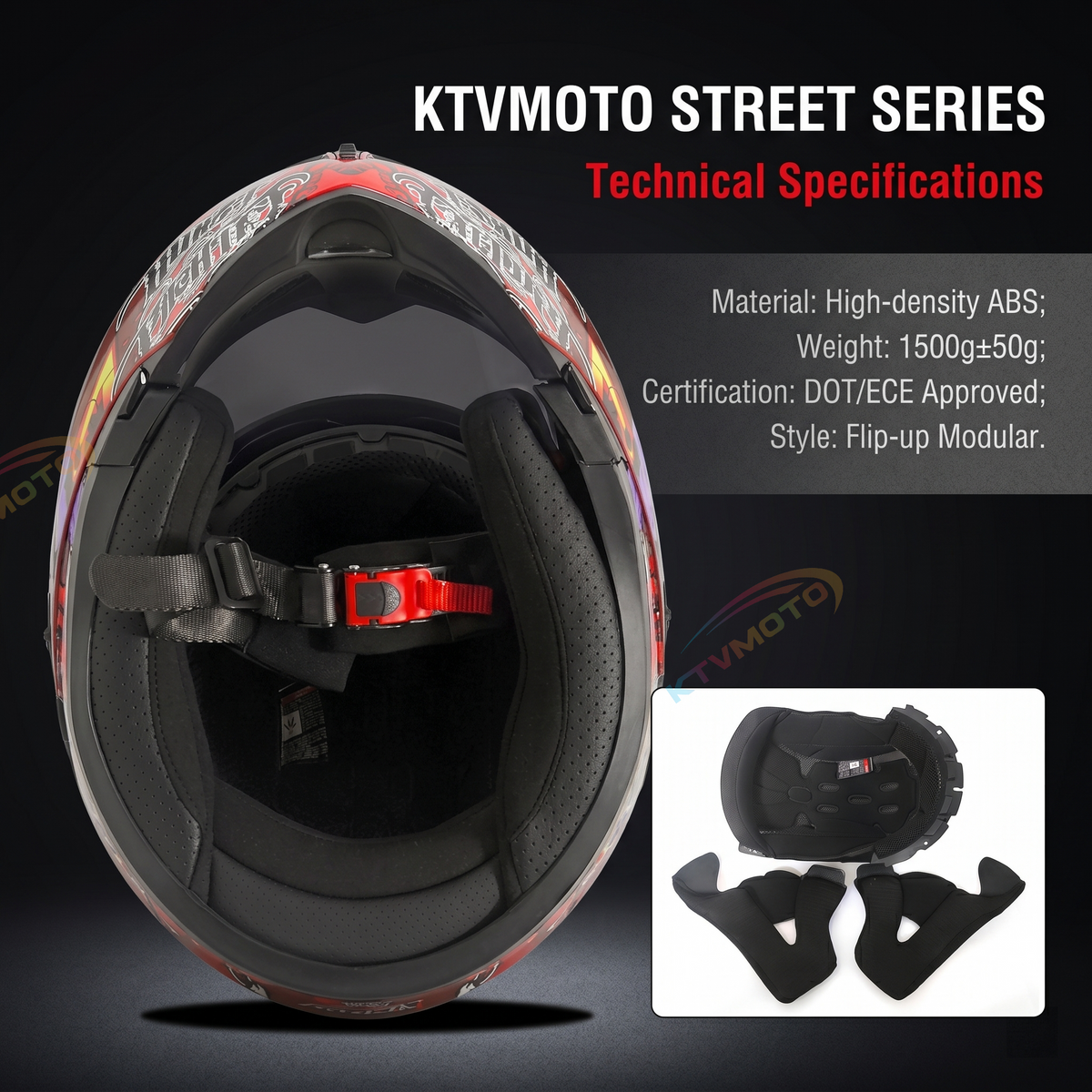 Windproof and noise-reducing full-face racing helmet-I92