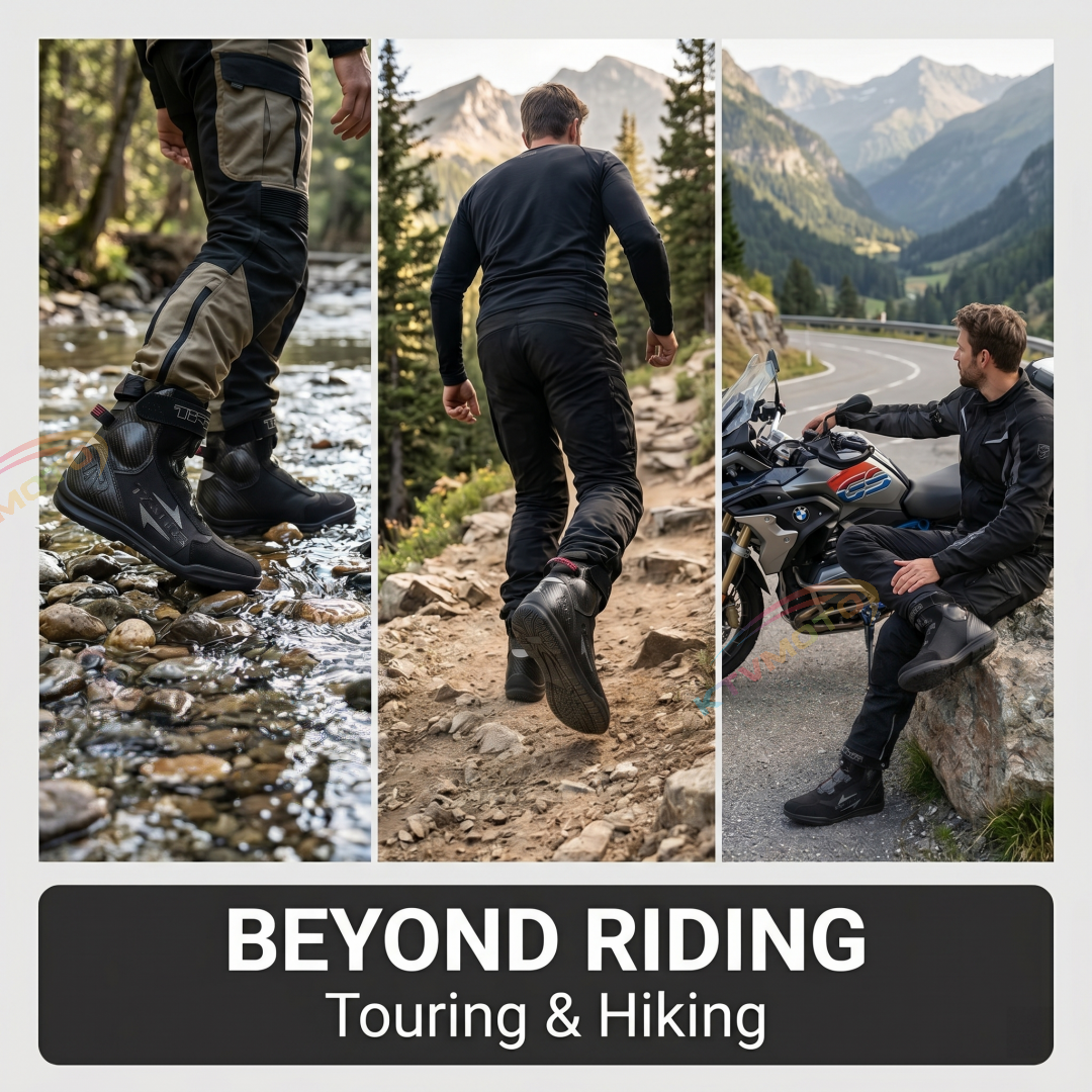 Waterproof mesh motorcycle road riding boots-K59