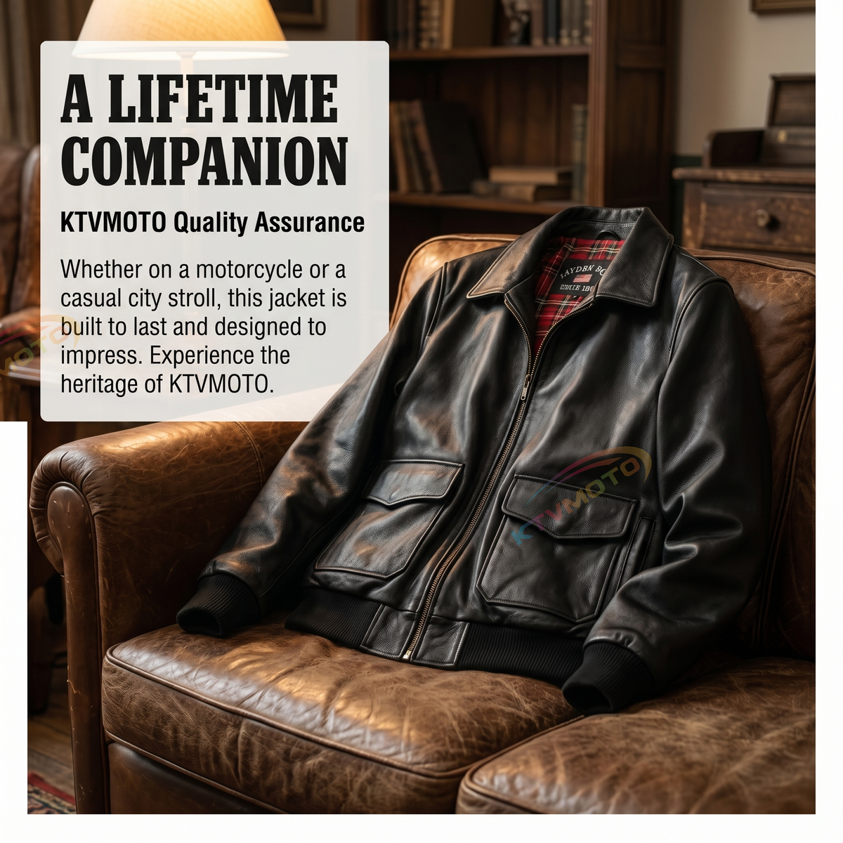 G1 Genuine Leather Bomber Jacket - A49