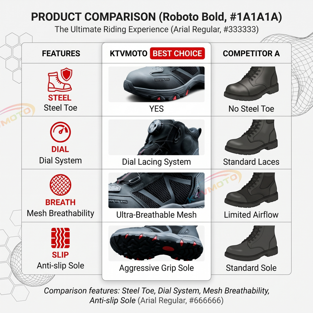 Breathable mesh motorcycle riding boots-K32