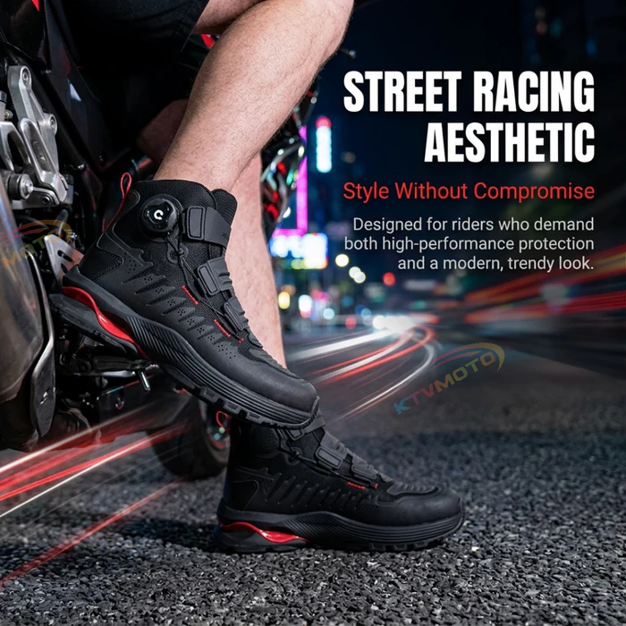 Motorcycle mesh breathable riding boots-K27