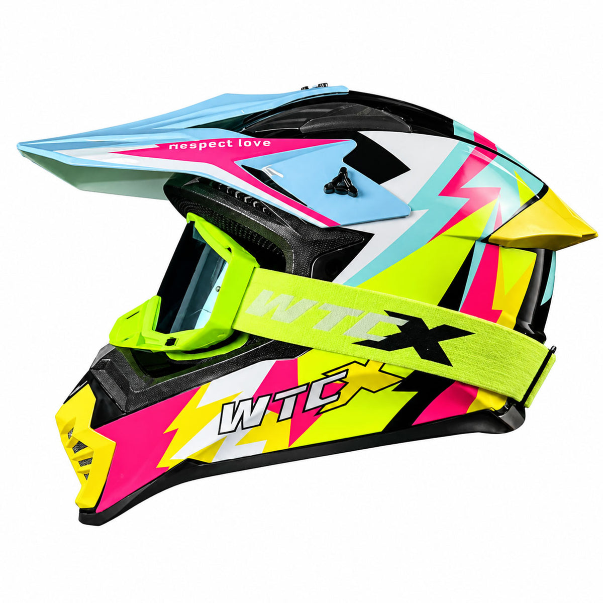 Colorful motocross helmets and goggles-I61