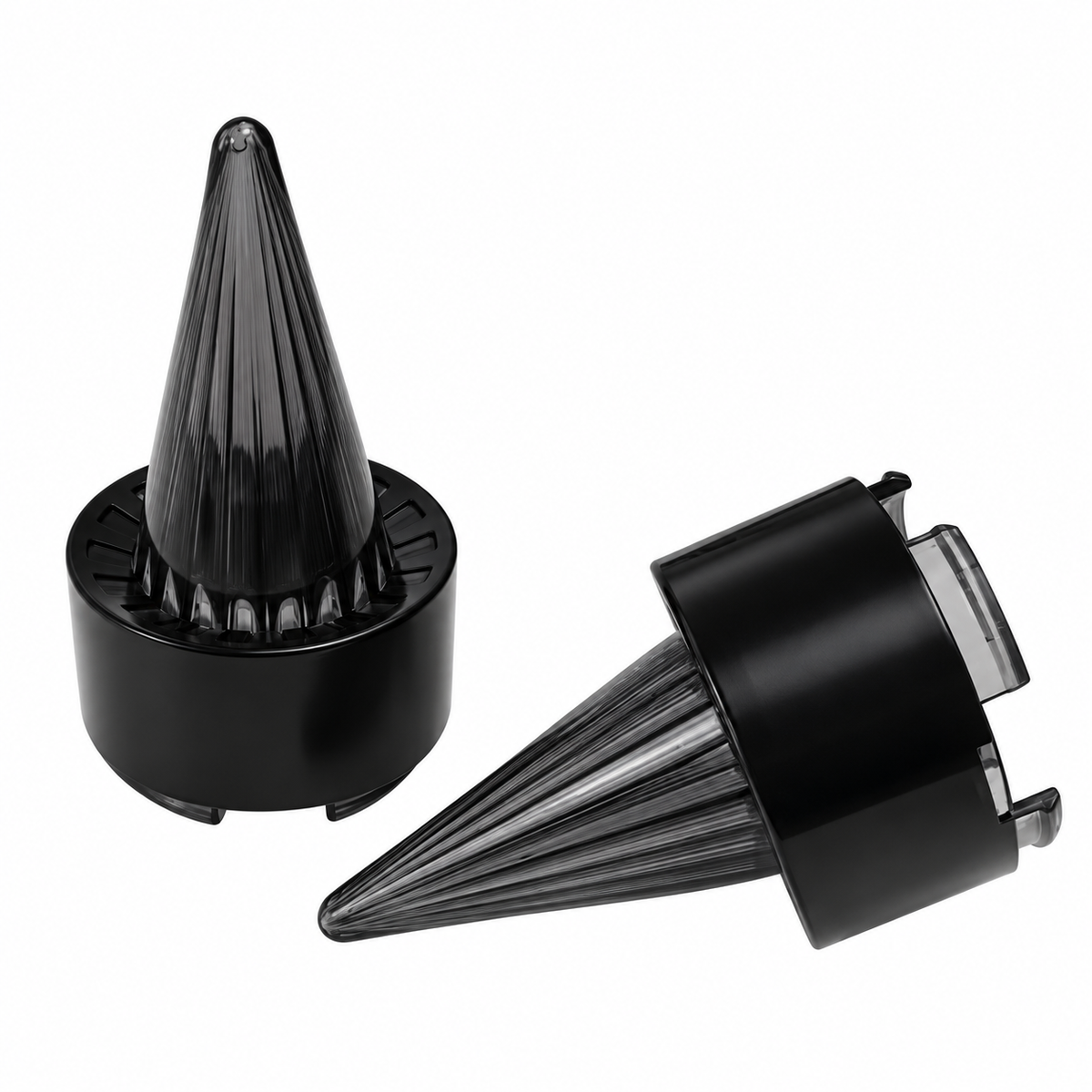 KTVMOTO Harley Rear Turn Signal Lens Covers, Rocket Spike Style -ML16