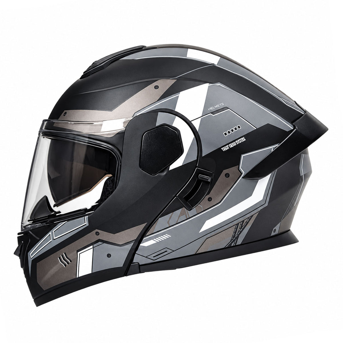 Dual-lens flip-up motorcycle helmet-I95
